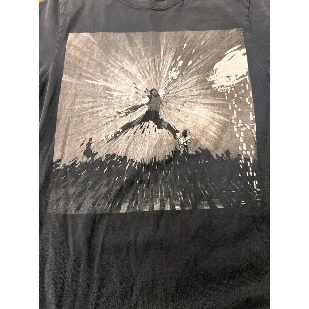 Rare Nike Air Jordan Jumpman Retro Logo T Shirt Black Small Abstract Art‎ Sports